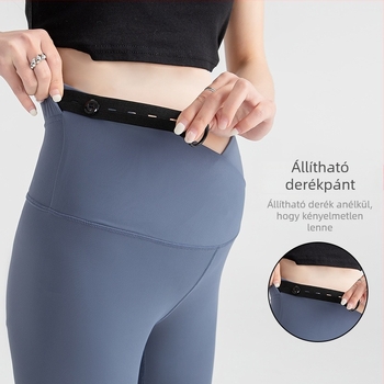 Kismama jóga leggings – vékony anyag, szoros fazon, Nylon 80–90% + Spandex <30%, nadrág hossz