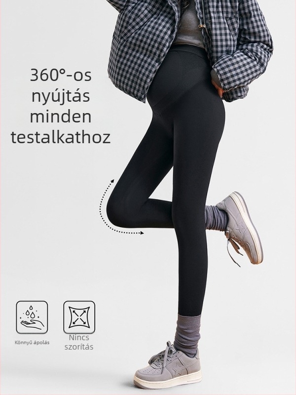 Kismama nadrág - magas derekú, hastámogatás, szűk szabás, viszkóz 90–95%, 9/10 hossz