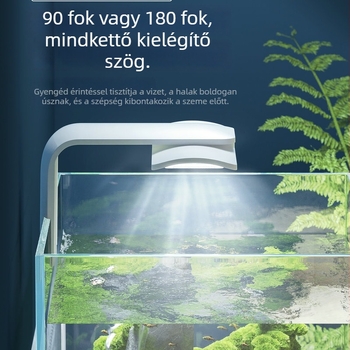 LED-akváriumi világítás vízi növényekhez, forgatható klips lámpa, kompakt, energiatakarékos