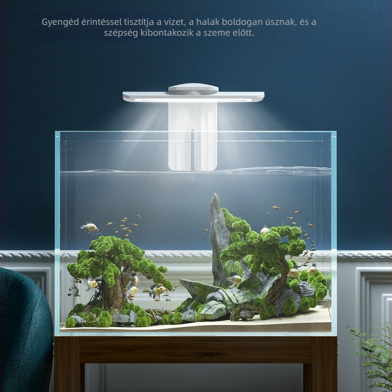LED-akváriumi világítás vízi növényekhez, forgatható klips lámpa, kompakt, energiatakarékos