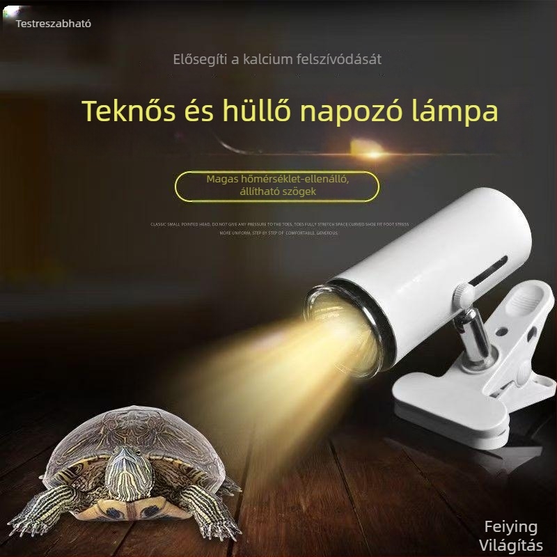 Személyre szabott teknőslámpa napozáshoz, fényerő-szabályozás és időzítő, teljes spektrumú fűtő lámpa (25W/50W)