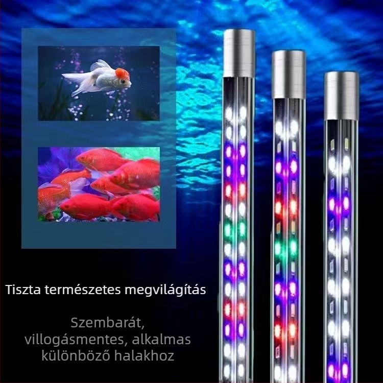 Akvárium LED világítás – merülő fény, állítható felső lámpa, kék fény díszhalakhoz