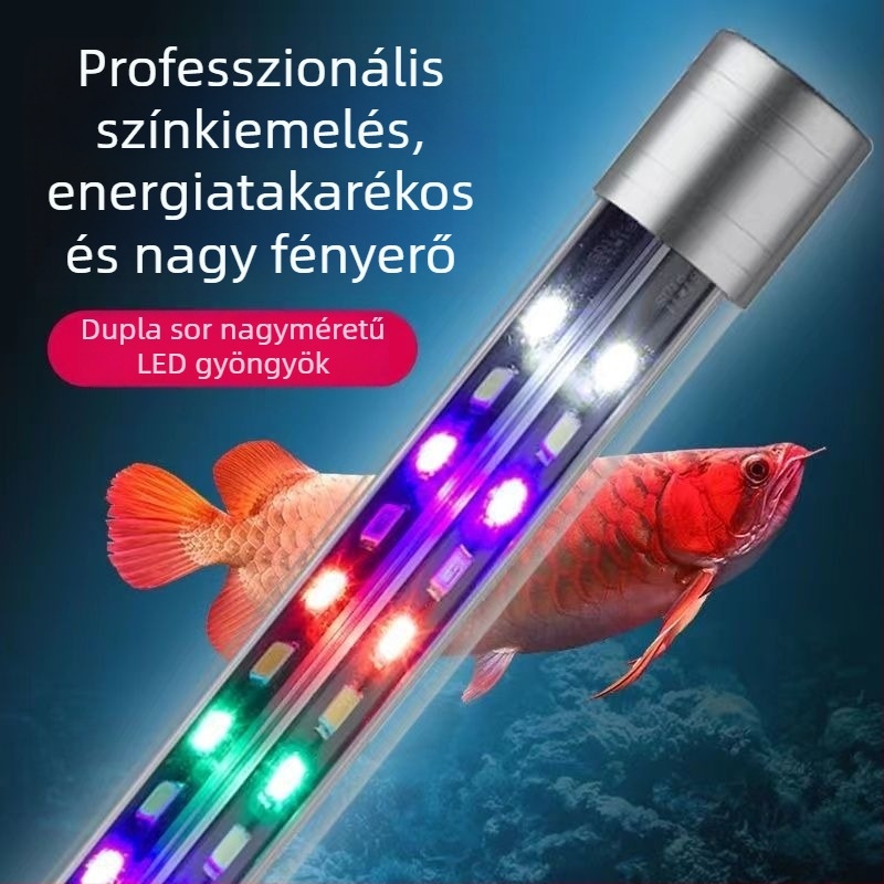 Akvárium LED világítás – merülő fény, állítható felső lámpa, kék fény díszhalakhoz