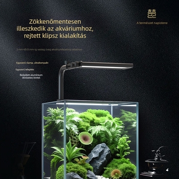 Fn008S Akvárium növény világítás – teljes spektrum, 10W, alumínium ötvözet, időzítő