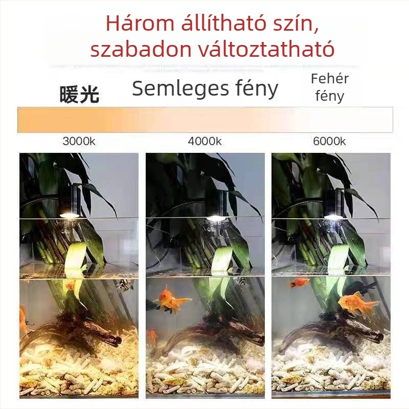 LED akvárium spotfény dimmelhető színnel, dél-amerikai akváriumokhoz, növényes és tengeri rendszerekhez, Three Lakes Native Tank