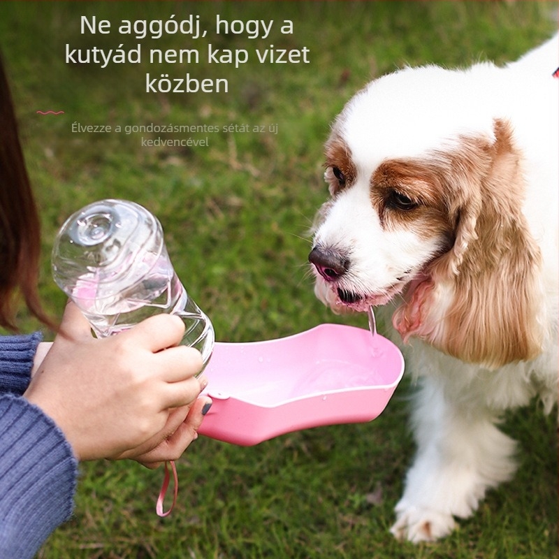 Dog Overlord Hordozható Vízestál Kutyáknak – Műanyag, Kinti Használatra