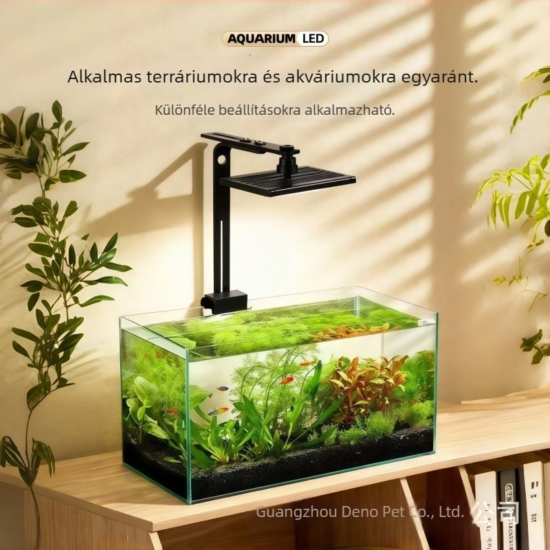 LED akváriumi cső világítás – teljes spektrumú, vízálló, algamentesítő, növények növekedéséhez, 18W/26W