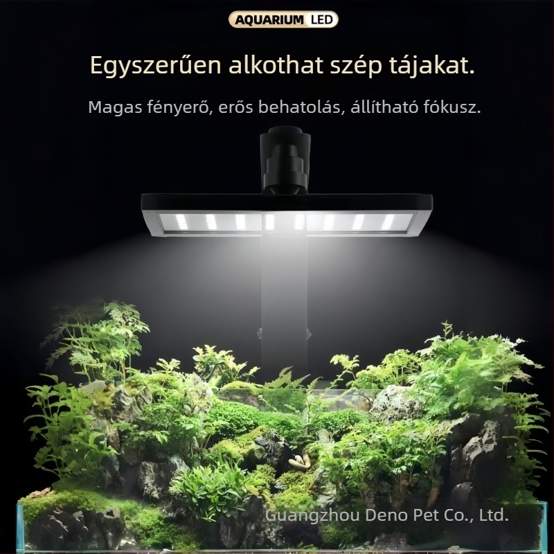 LED akváriumi cső világítás – teljes spektrumú, vízálló, algamentesítő, növények növekedéséhez, 18W/26W