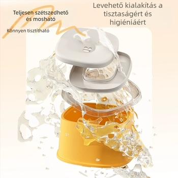 Úszó kutya itatótál – Bichon Frisé, cseppmentes itatás, úszó vízadagoló