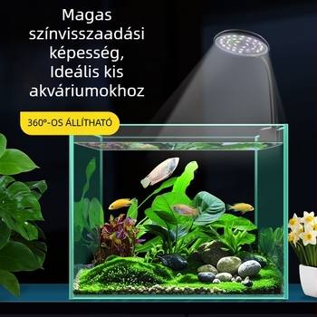 Akvárium LED klipsz világítás növényi spektrummal és korallvilágítással, távirányító, Mini Clip Light JY-3W