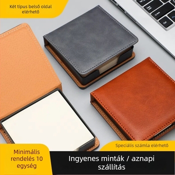 Post-it jegyzet tároló doboz — PU bőr és akril, papírdarab blokk alakú, irodai asztali rendező Zhuorui