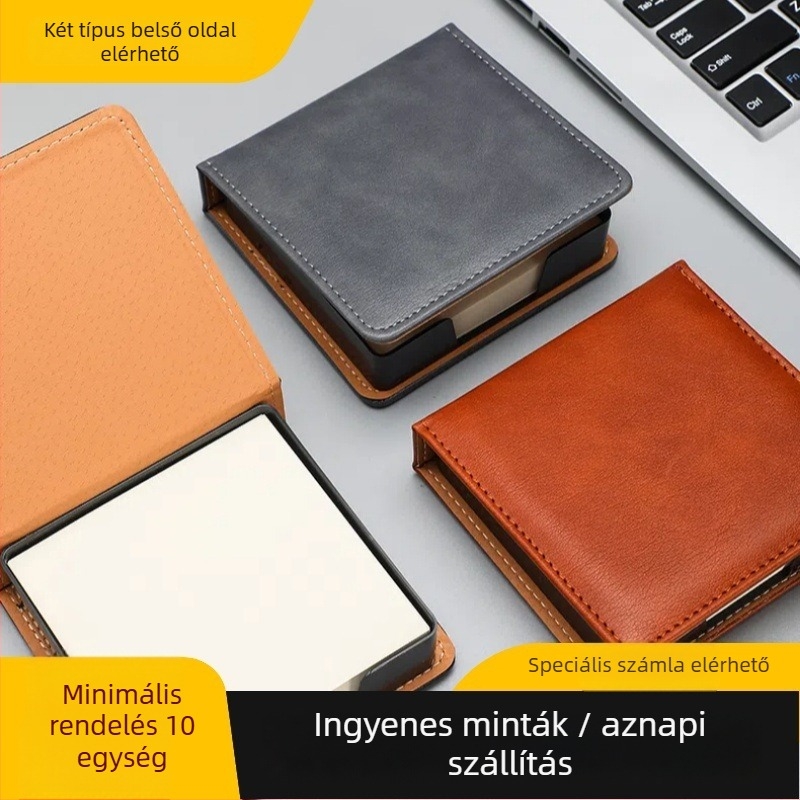 Post-it jegyzet tároló doboz — PU bőr és akril, papírdarab blokk alakú, irodai asztali rendező Zhuorui