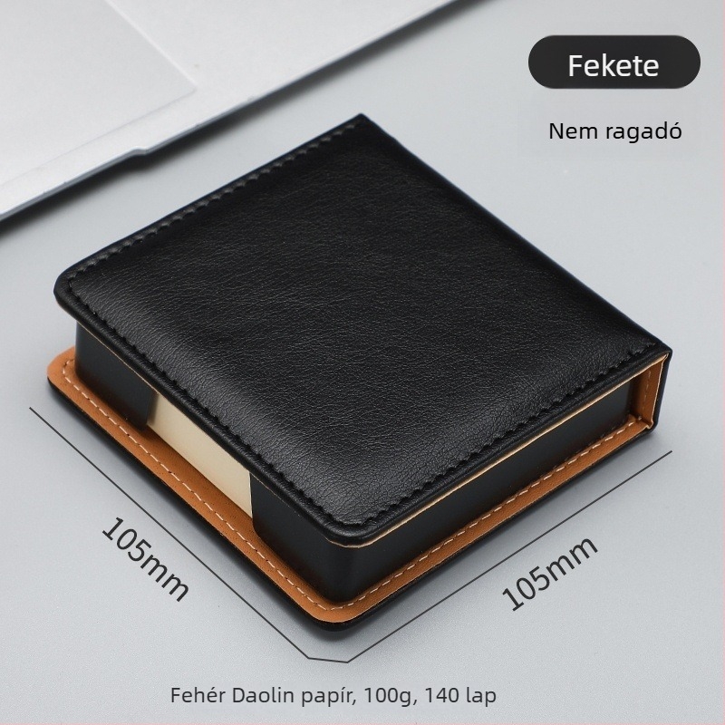 Post-it jegyzet tároló doboz — PU bőr és akril, papírdarab blokk alakú, irodai asztali rendező Zhuorui