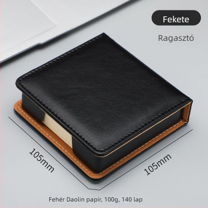 Post-it jegyzet tároló doboz — PU bőr és akril, papírdarab blokk alakú, irodai asztali rendező Zhuorui