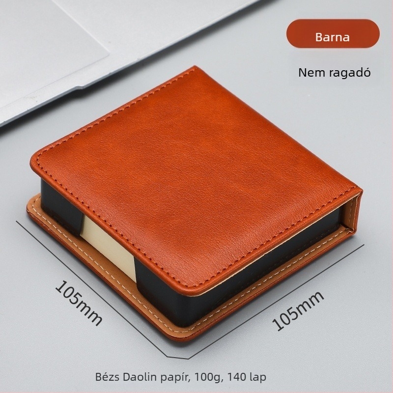 Post-it jegyzet tároló doboz — PU bőr és akril, papírdarab blokk alakú, irodai asztali rendező Zhuorui