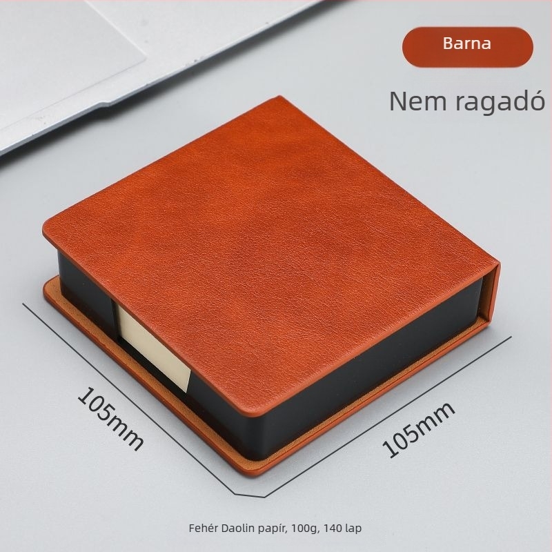 Post-it jegyzet tároló doboz — PU bőr és akril, papírdarab blokk alakú, irodai asztali rendező Zhuorui