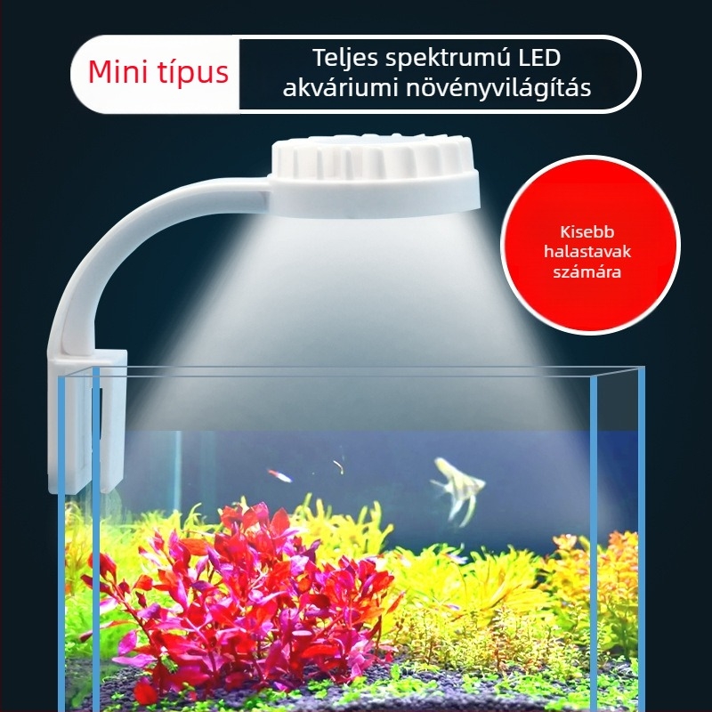 USB klipszes LED akváriumi fény növényes akváriumhoz, 3W műanyag test