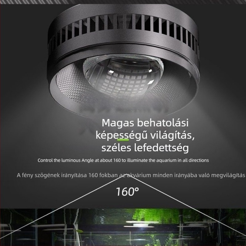 Teljes spektrumos akváriumi LED világítás, szabályozható downlight, alumíniumötvözet, 40W/60W, Longyue Lighting, Guangdong eredetű, fotoszintézishez