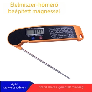 Összecsukható konyhai hőmérő élelmiszerekhez, grillhez és húsokhoz – olajhőmérséklet-szonda