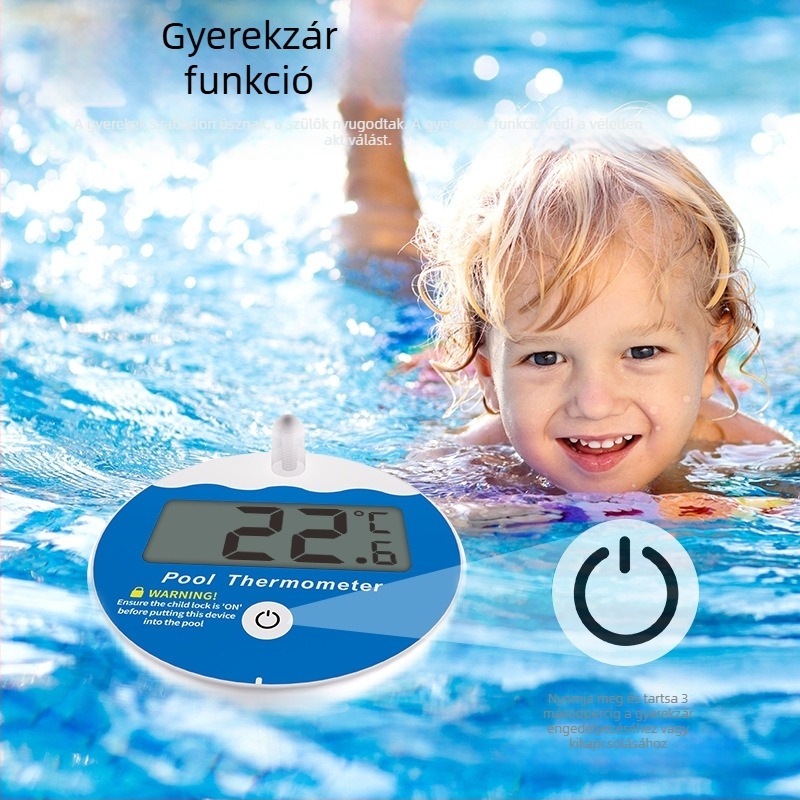 Fürdővíz hőmérő - 1° felbontás - testre szabható - 50 db dobozban