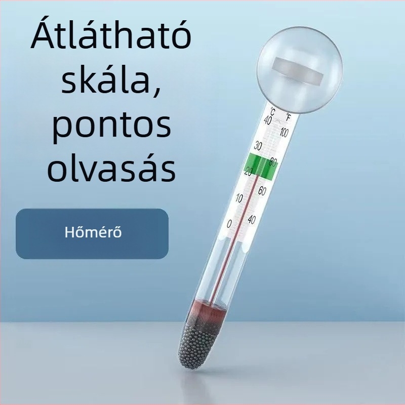 Long He víztermometer szívókapoccsal – vízálló beépített kialakítás, 1 fokos felbontás