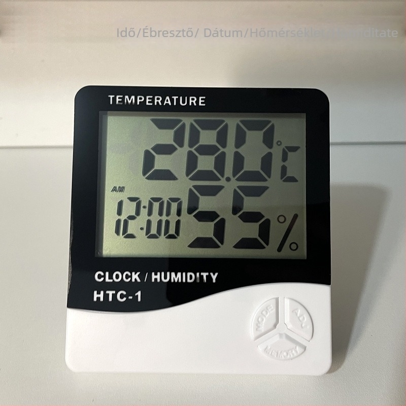 Higrométer 0,1°C felbontással, digitális kijelzővel, Guangdong eredetű, dobozonként 150 darab, testreszabás elérhető