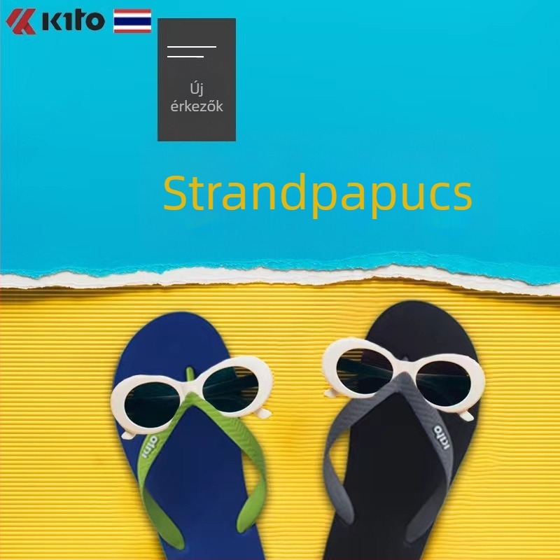 KITO gumi uniszex flip-flopok, csúszásmentes talppal, strandra és szabadidőre