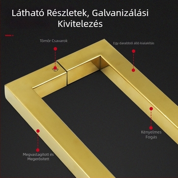 Ívelt zuhanyajtó fogantyú 304 rozsdamentes acélból üvegcsúszóajtóhoz