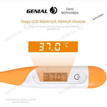 Genial T15SC Digitális orvosi hőmérő, mérés hónaljban/szájon/rektálisan, pontosság ±0.1°C, kettős egységváltás (°C/°F), higanymentes