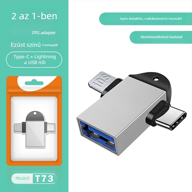 Pinyue három az egyben OTG-átalakító Apple Type-C eszközökhöz — Modell T73-t69