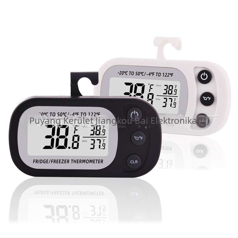 Hűtőszekrény hőmérő, digitális kijelző, kettős Celsius/Fahrenheit skála, 0.1°C felbontás, HAPCLOCK