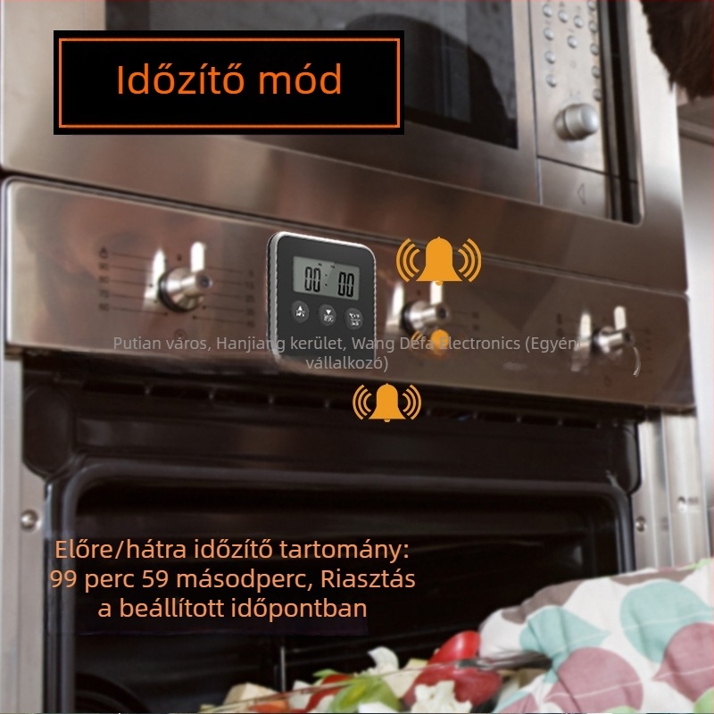 Digitális ételhőmérő tűszenzorral – konyhához, sütőhöz és grillezéshez