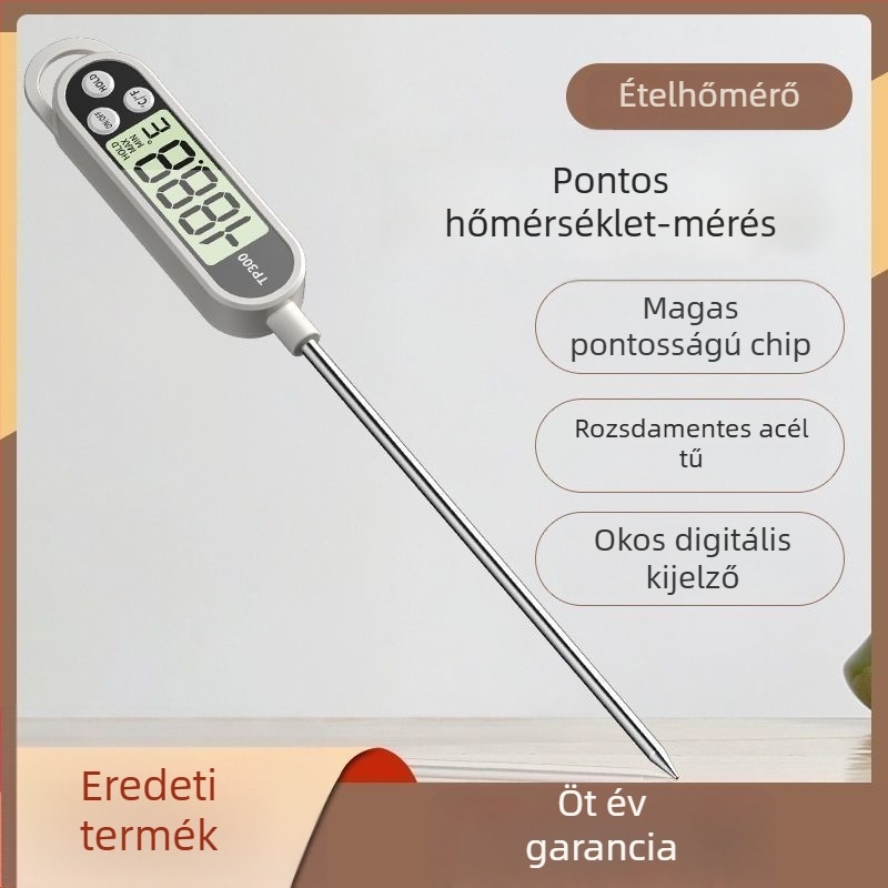 Sondás hőmérő bébi tejhez, konyhai használatra, nagy pontosságú, többfunkciós a víz és az olaj hőmérsékletéhez