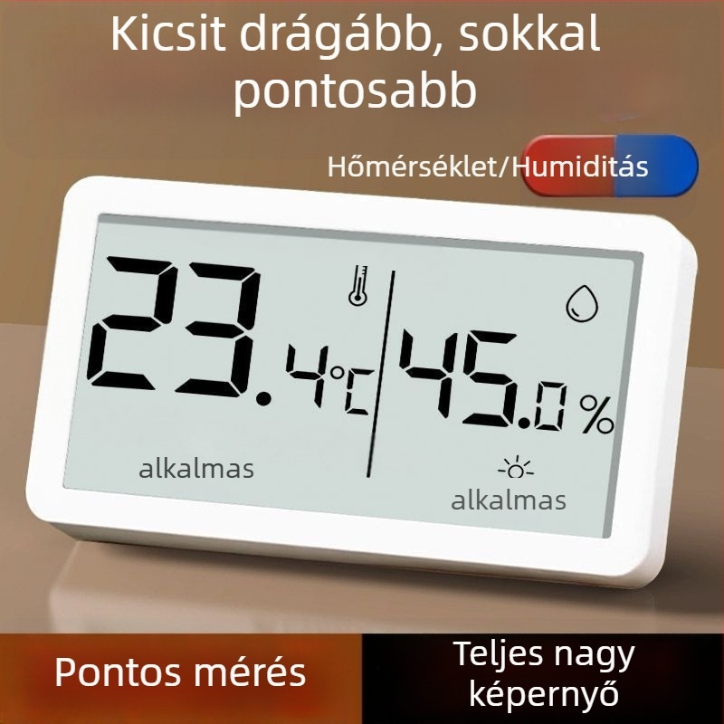 Otter higrométer és beltéri hőmérő, falra szerelhető, babaszobába, hőmérséklet- és páratartalom monitor