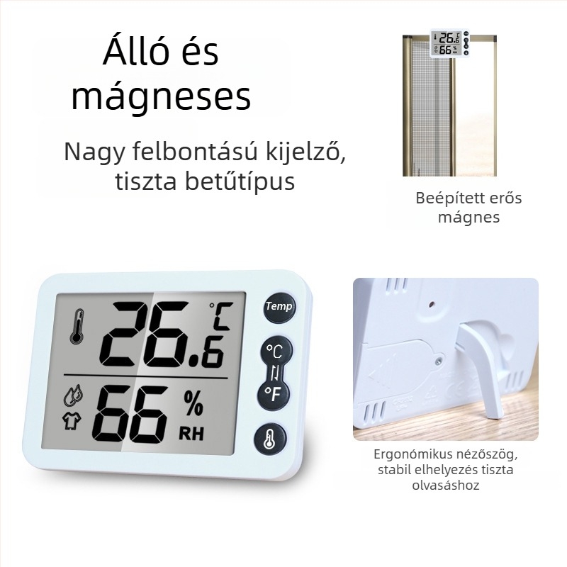 Qince szobatermometer testreszabható beállításokkal