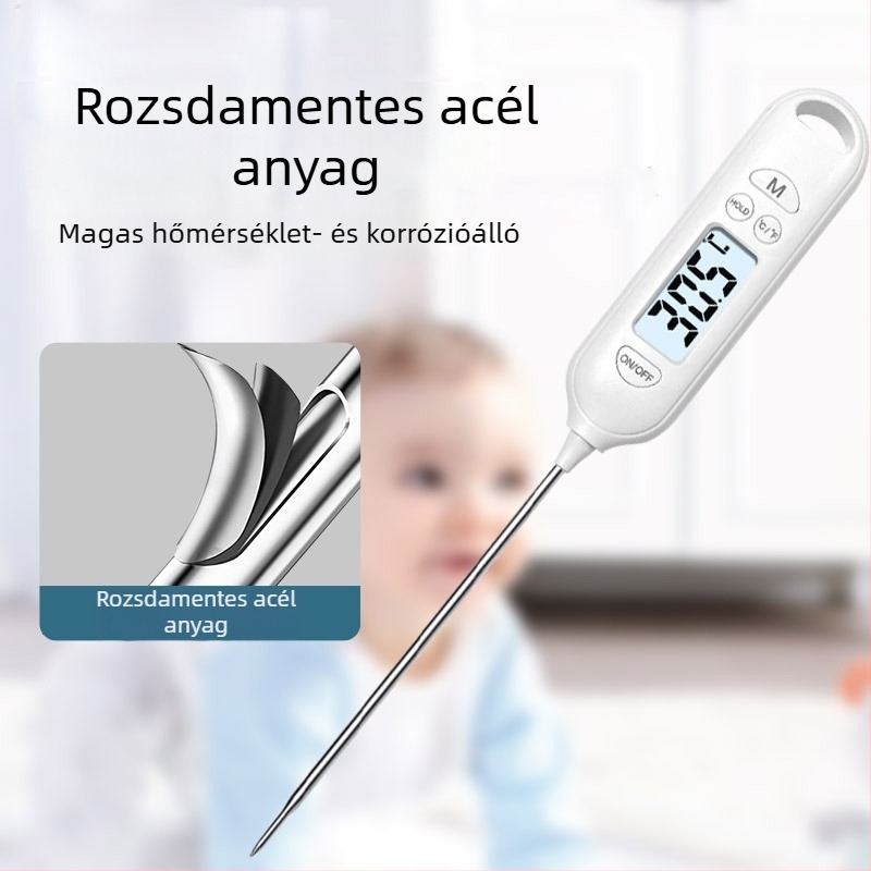 Precíz víz- és olajhőmérő szonda a főzéshez és sütéshez