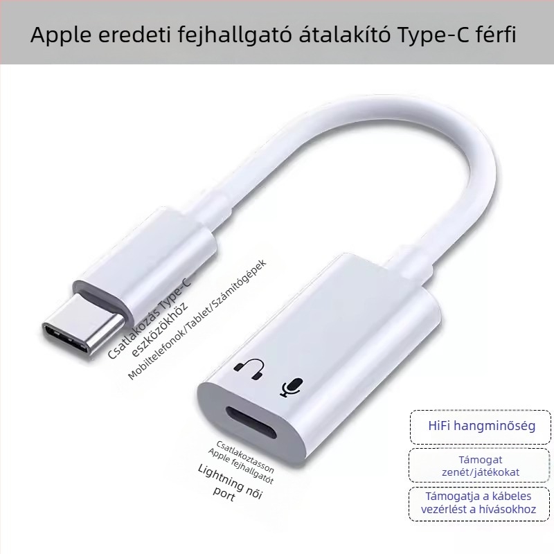 Fejhallgató adapter, modell 15, kompatibilis az Apple 15 sorozattal