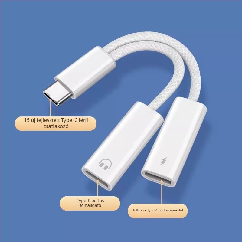 Fejhallgató adapter, modell 15, kompatibilis az Apple 15 sorozattal