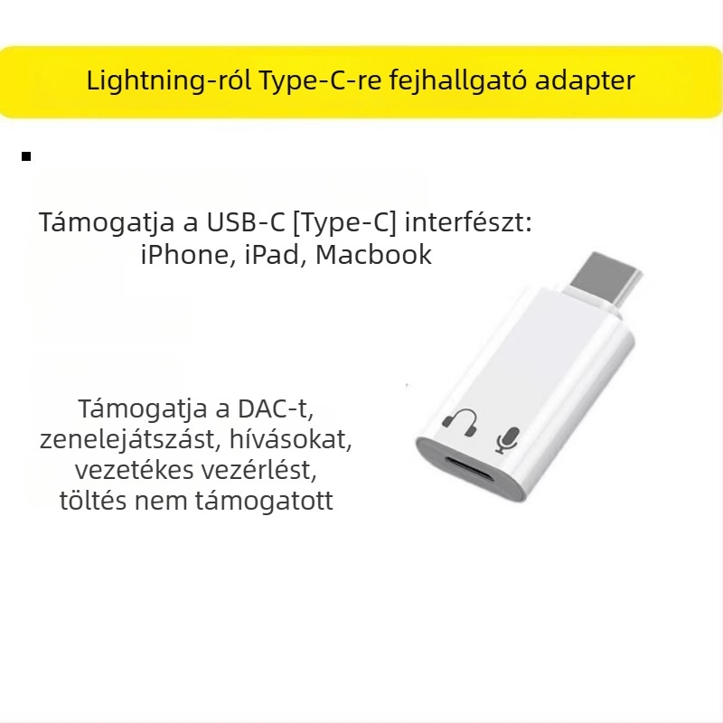 Fejhallgató adapter, modell 15, kompatibilis az Apple 15 sorozattal