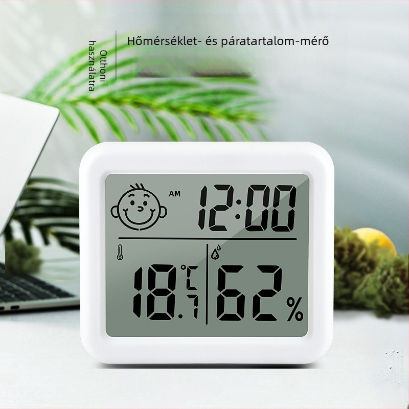 CX-0813 Hőmérséklet- és páratartomér memóriafunkcióval, nagy LCD kijelző, CR2032-es elemmel működik, otthonra, irodába vagy műhelybe