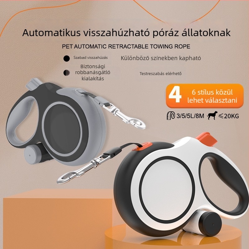 Új automata visszahúzható kutyapóráz közepes és nagy testű kutyák számára, robbanás elleni kutyapóráz