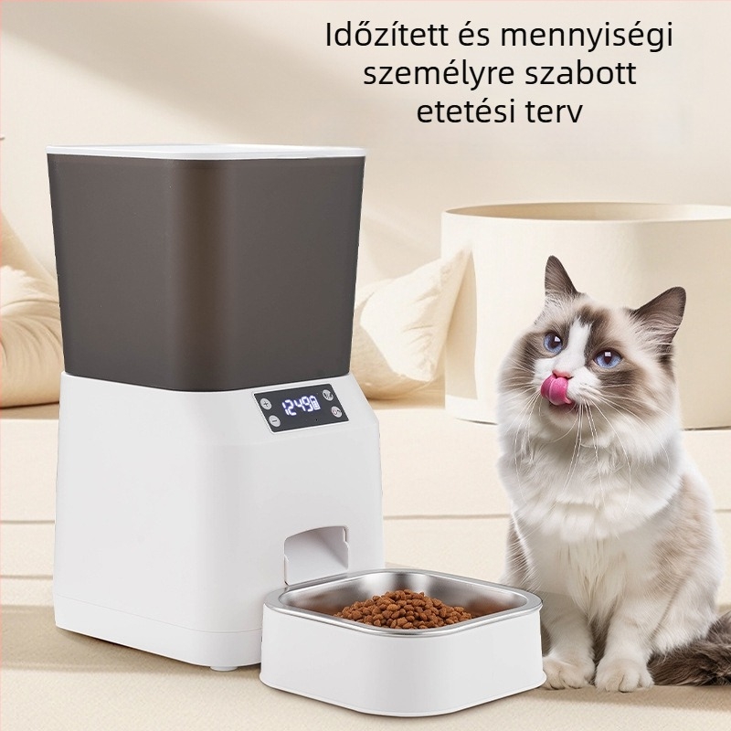Állat etető automata időzítővel és adagolóval – modell sj027, APP-vezérlés, leválasztható, alkalmas kutyáknak és macskáknak, tömeg 1850 g