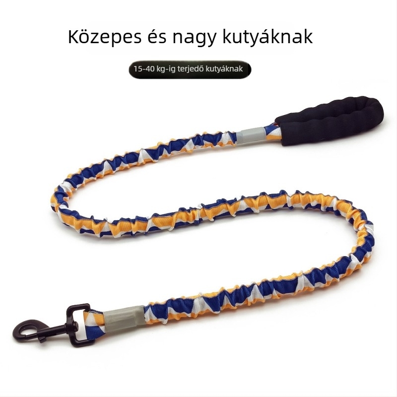 Rugalmas, behúzható kutyapóráz nyakvédő párnával közepes és nagy testű kutyákhoz