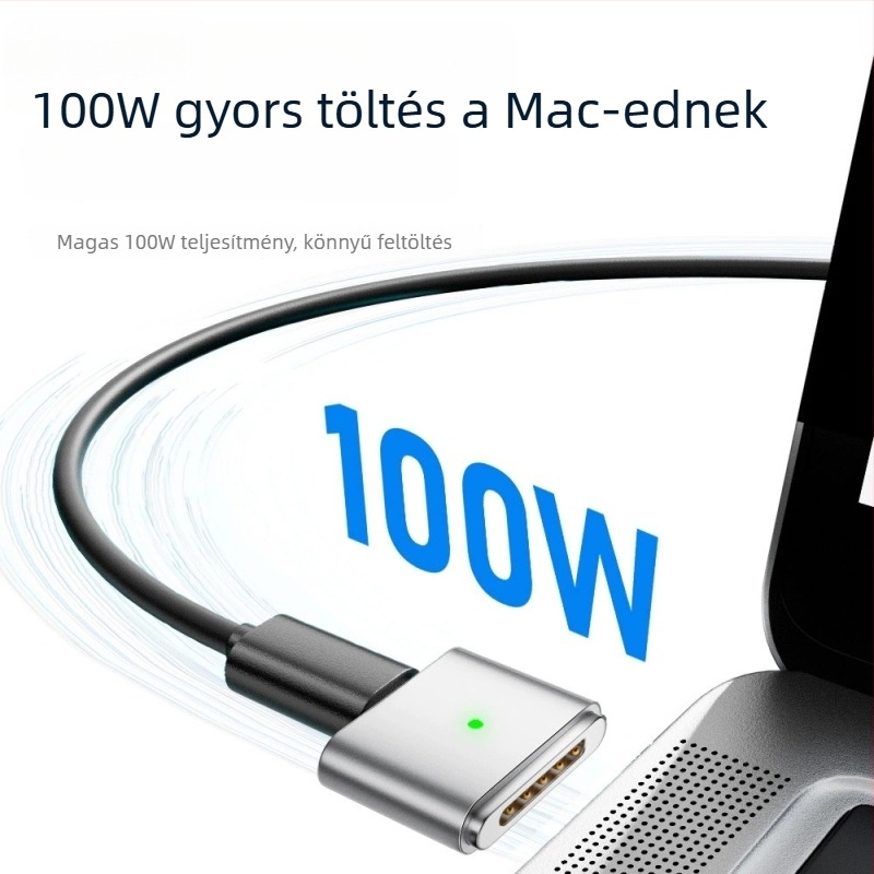 Emmons Type-C a MagSafe 3/2 mágneses adapter MacBook Pro/Air számára, C női csatlakozó MagSafe3-hoz