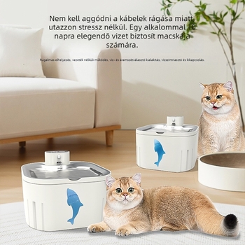 Macska itató automata cirkuláló vízzel, hálózati áramellátás, vezeték nélküli érzékelő, automata itató vezeték nélk deaktiv}