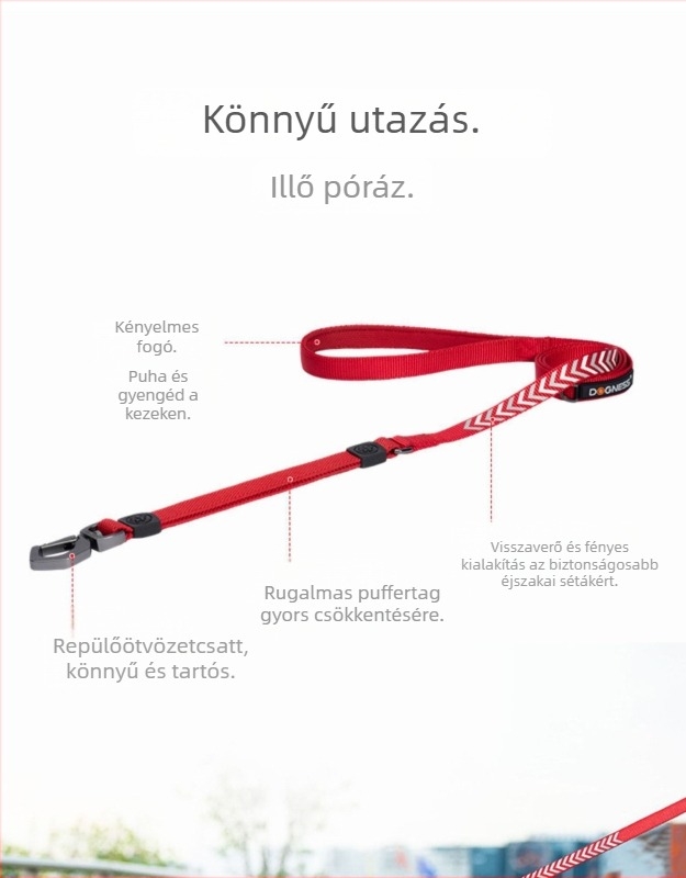 Dogness mellkasöves póráz készlet – nylon, nem visszahúzódó, alkalmas Shiba Inunak, Corginak, Husky-nak, Labrador-nak, Samoyednek