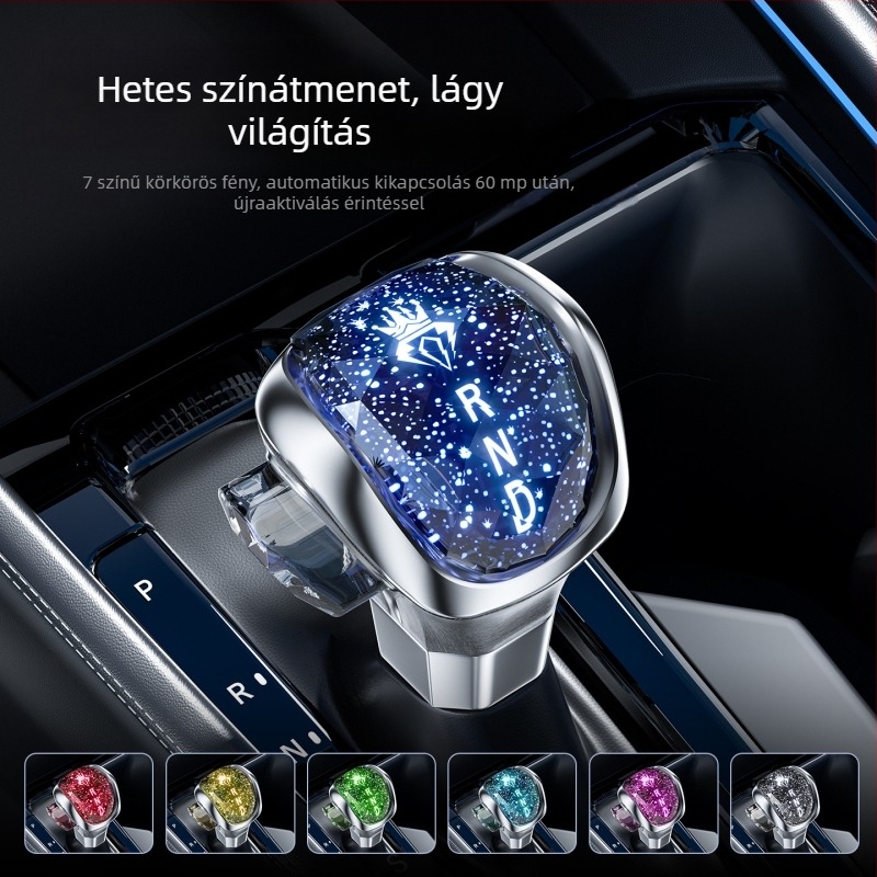 Univerzális automata váltókar kristálycsillagfény világítással – Insell, kompatibil minden modelllel, feldolgozás és testreszabás: Igen