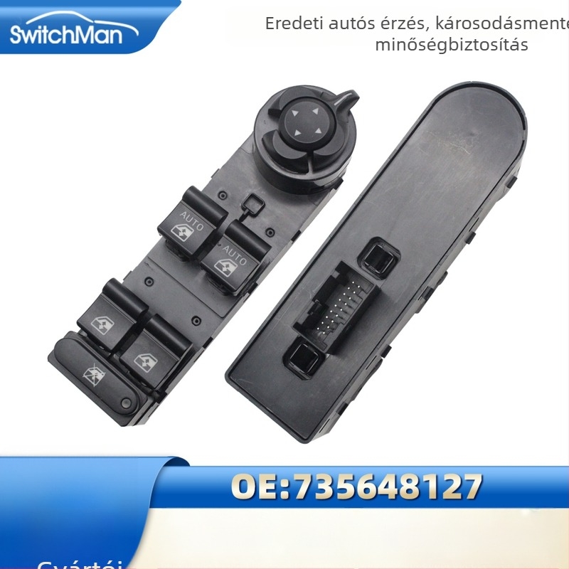 Üvegemelő kapcsoló egység Jeep Renegade/Compass 15-21, 12V, 735648127, kód 01.038.381