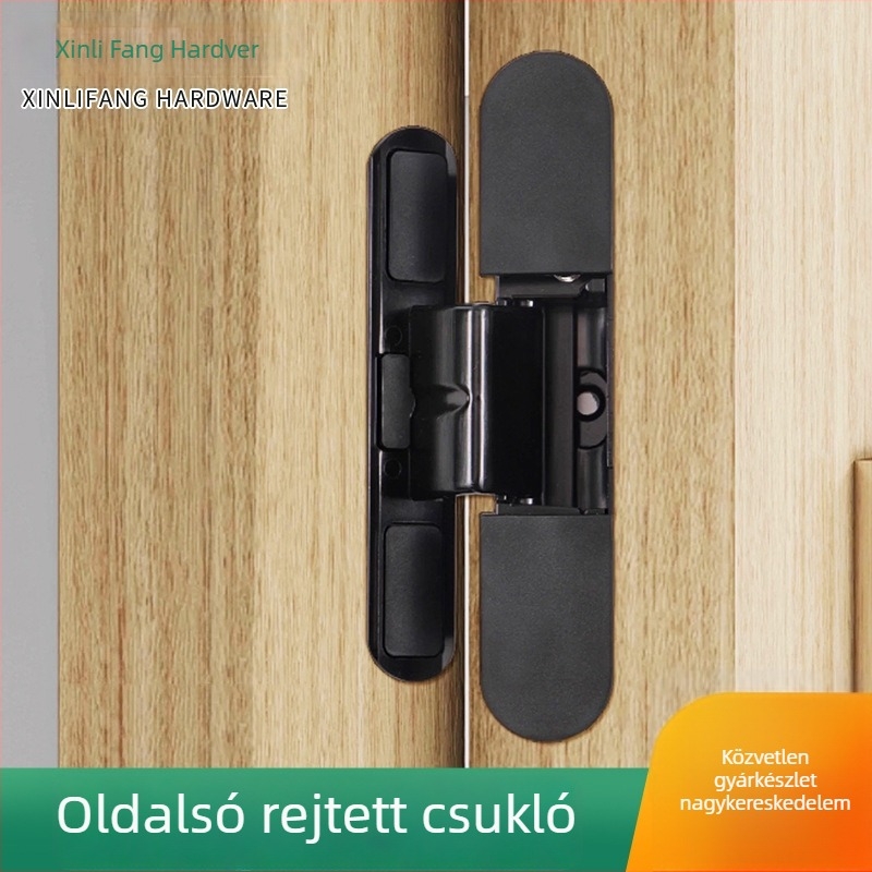 3D-s állítható rejtett csukló, cinkötvözetből készült kereszthajtó faajtókhoz, H-alakú, elektroplatolt felülettel