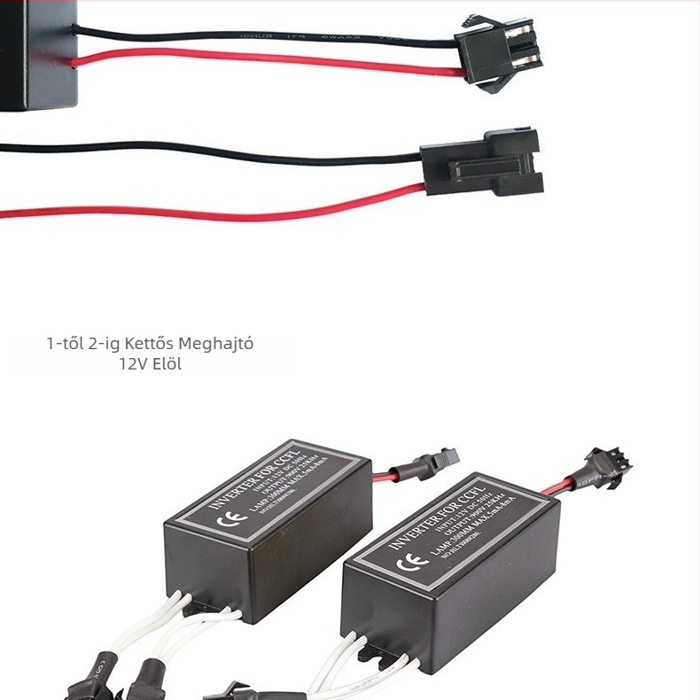 CCFL 1-2 meghajtó inverter férfi és női csatlakozókkal Angel Eye meghajtóhoz (Brand Avery, Model General)